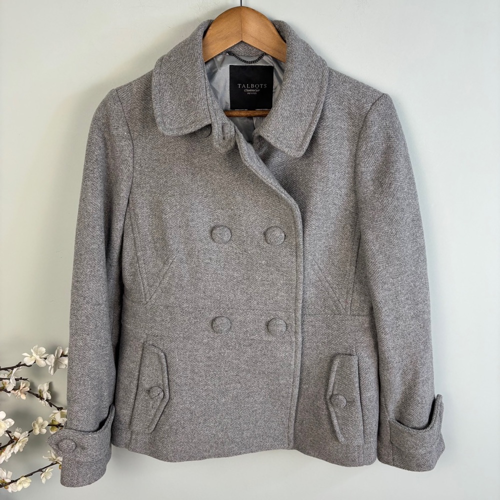 Talbots Gray Pea Coat